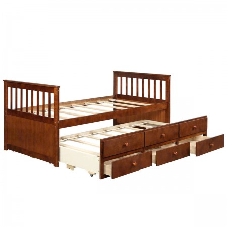 B092 Oak : Giường 2 Tầng Kéo - 1m / 1m
